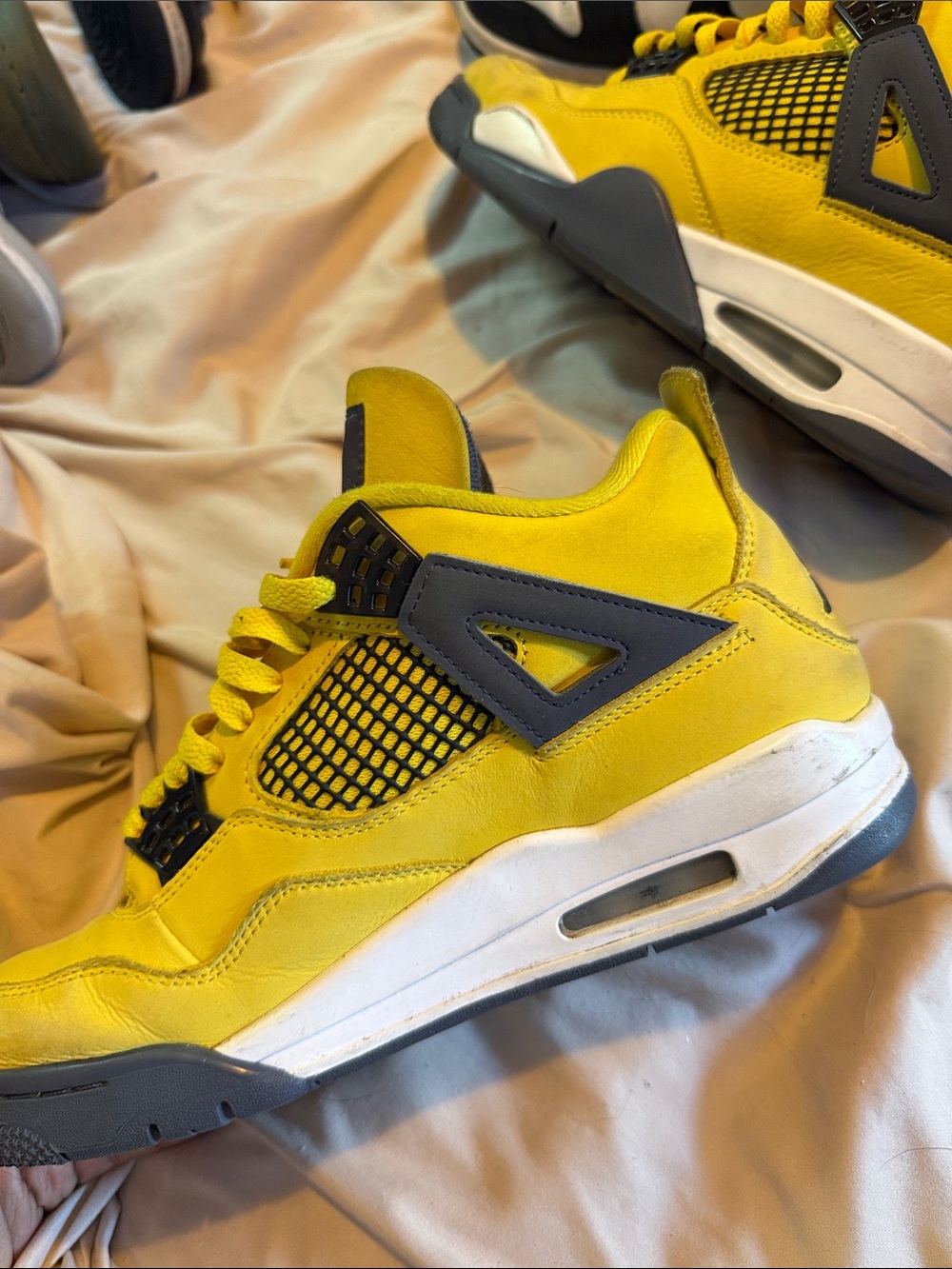 Kids Yellow and Gray Athletic Sneakers